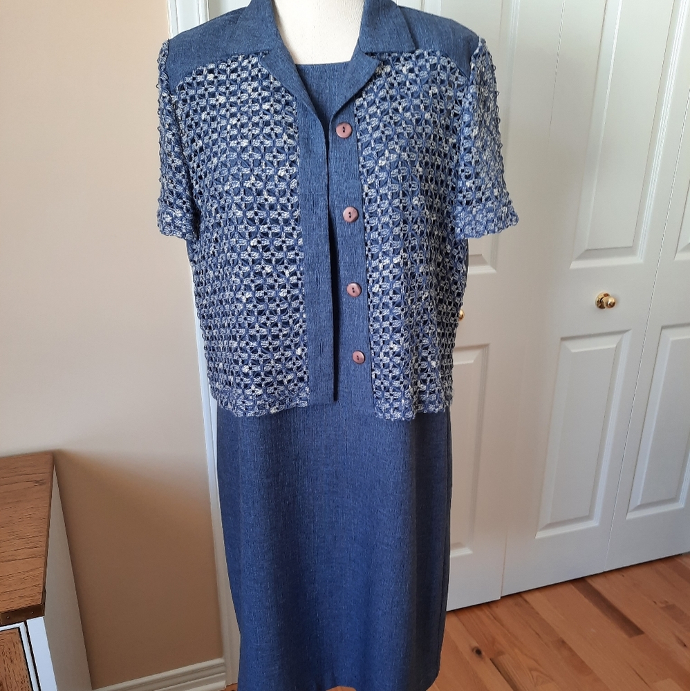 Vintage shift dress with matching jacket